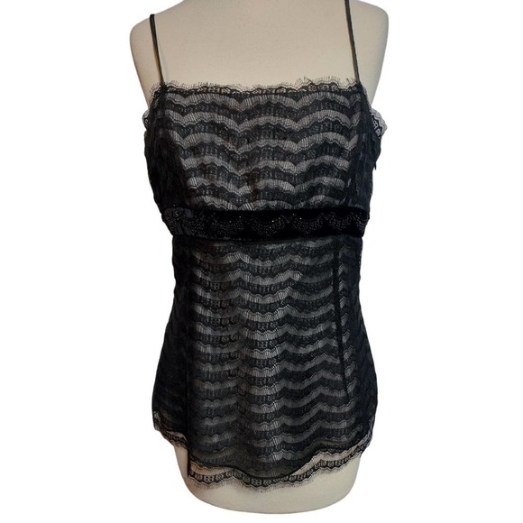 Ann Taylor black lace camisole size 8 - Picture 1 of 8